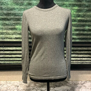 Jones New‎ York Women’s Grey Classic Fit Long Sleeve Crewneck Tee Size XS